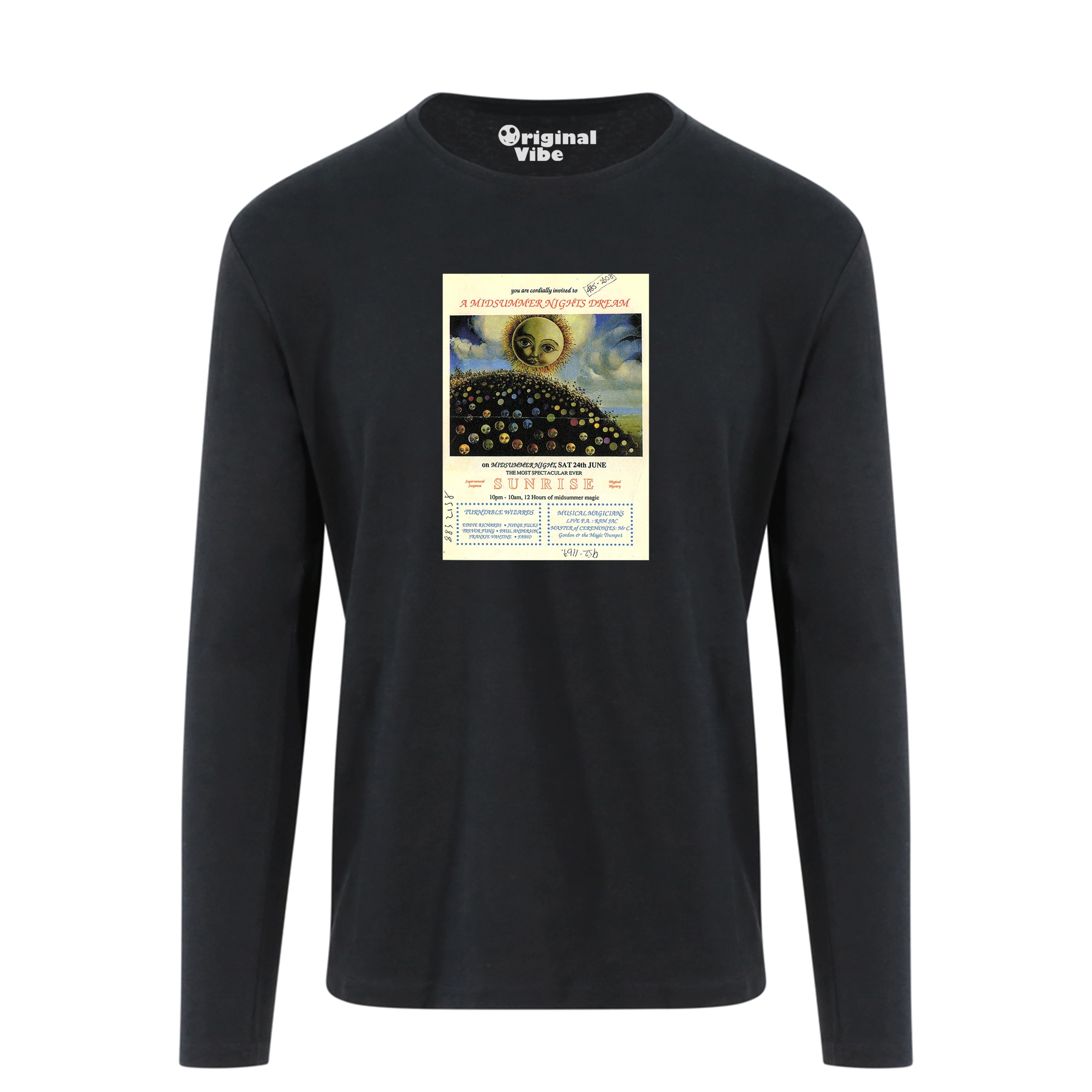 Sunrise Midsumer Night Dream 1989 Flyer T Shirt - Image 4