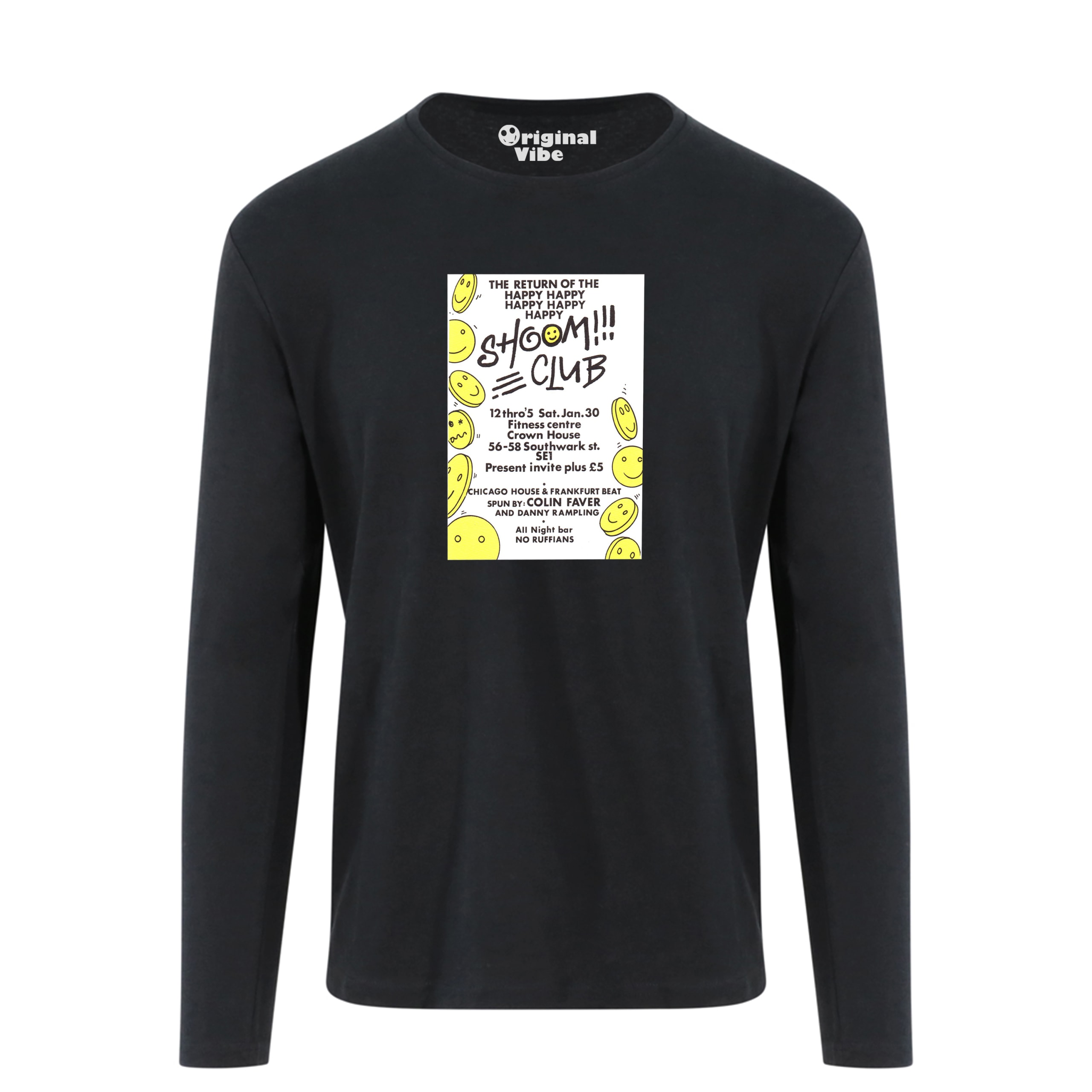Shoom 1988 Flyer T Shirt - Image 4