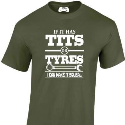Tits Or Tyres Funny Mechanic T Shirt