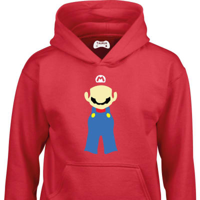 Red Mario Hood Kids Hoodie
