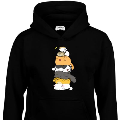 Cat Pile Up Kids Hoodie