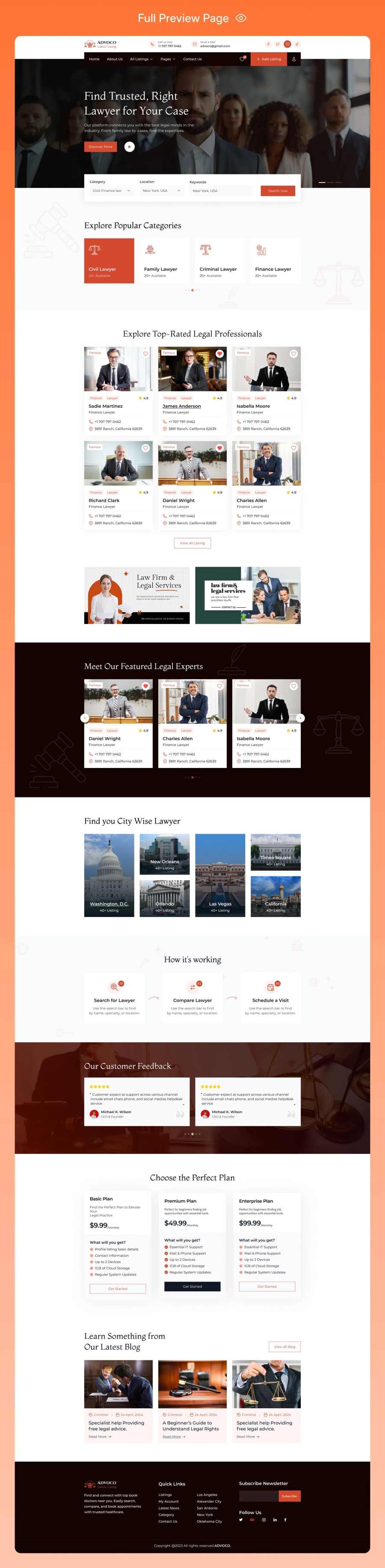 Attorneys website design sample
