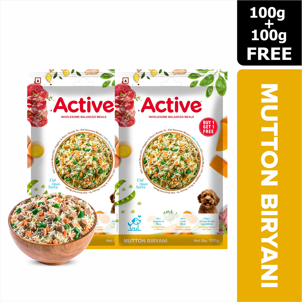Active Mutton Biryani Fresh Food for Dogs (Buy 1 Get 1)