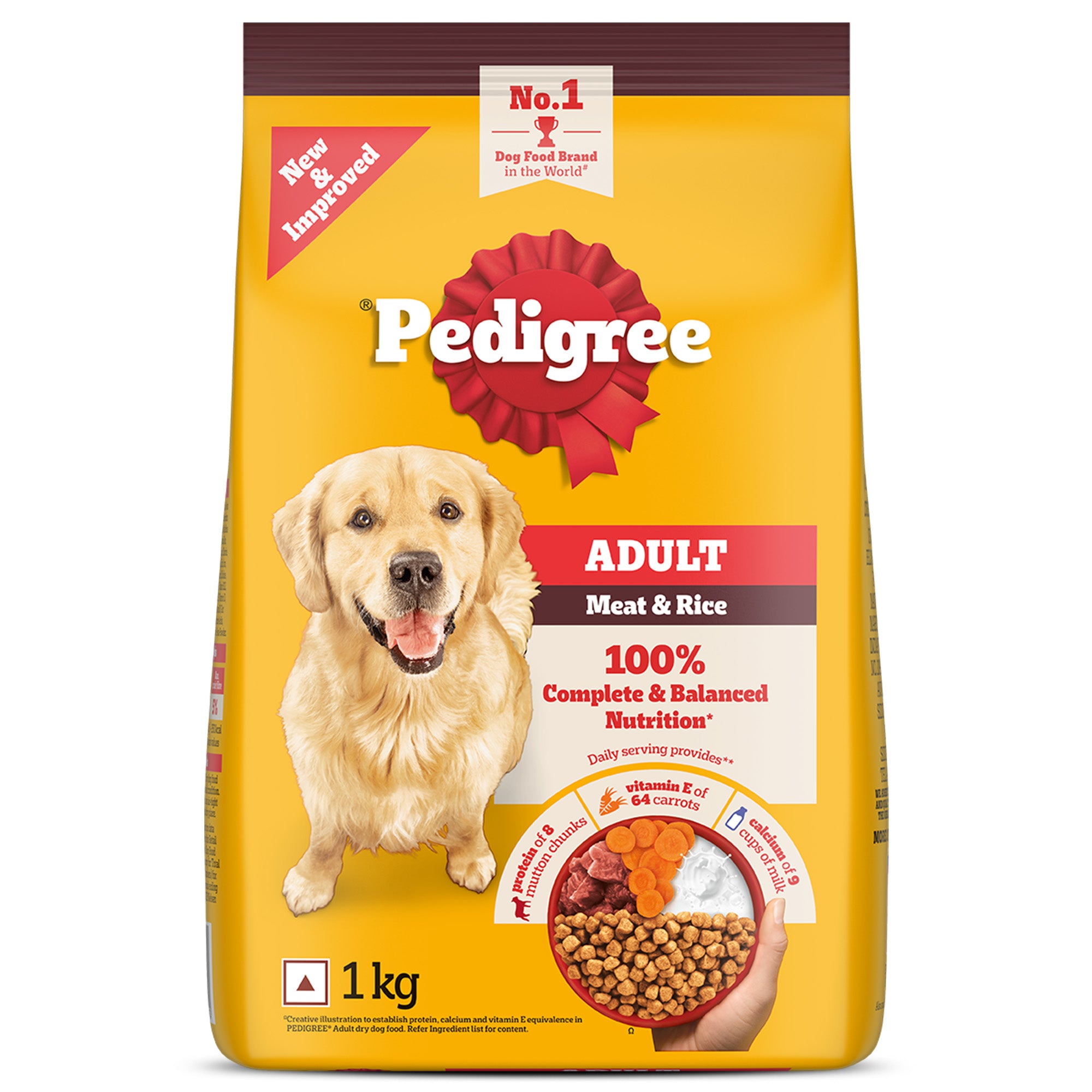Pedigree Adult Meat & Rice Dry Dog Food