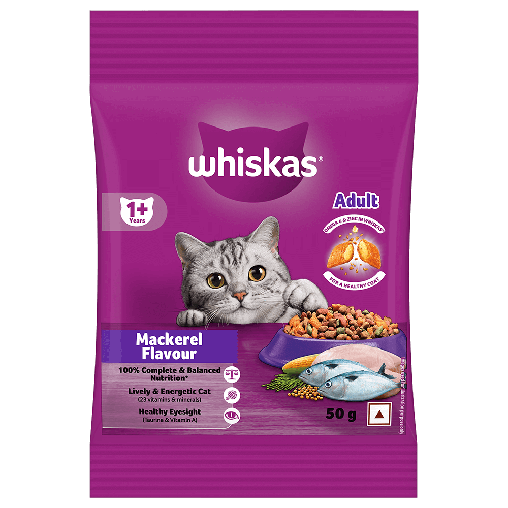 Whiskas Adult Mackerel Dry Cat Food