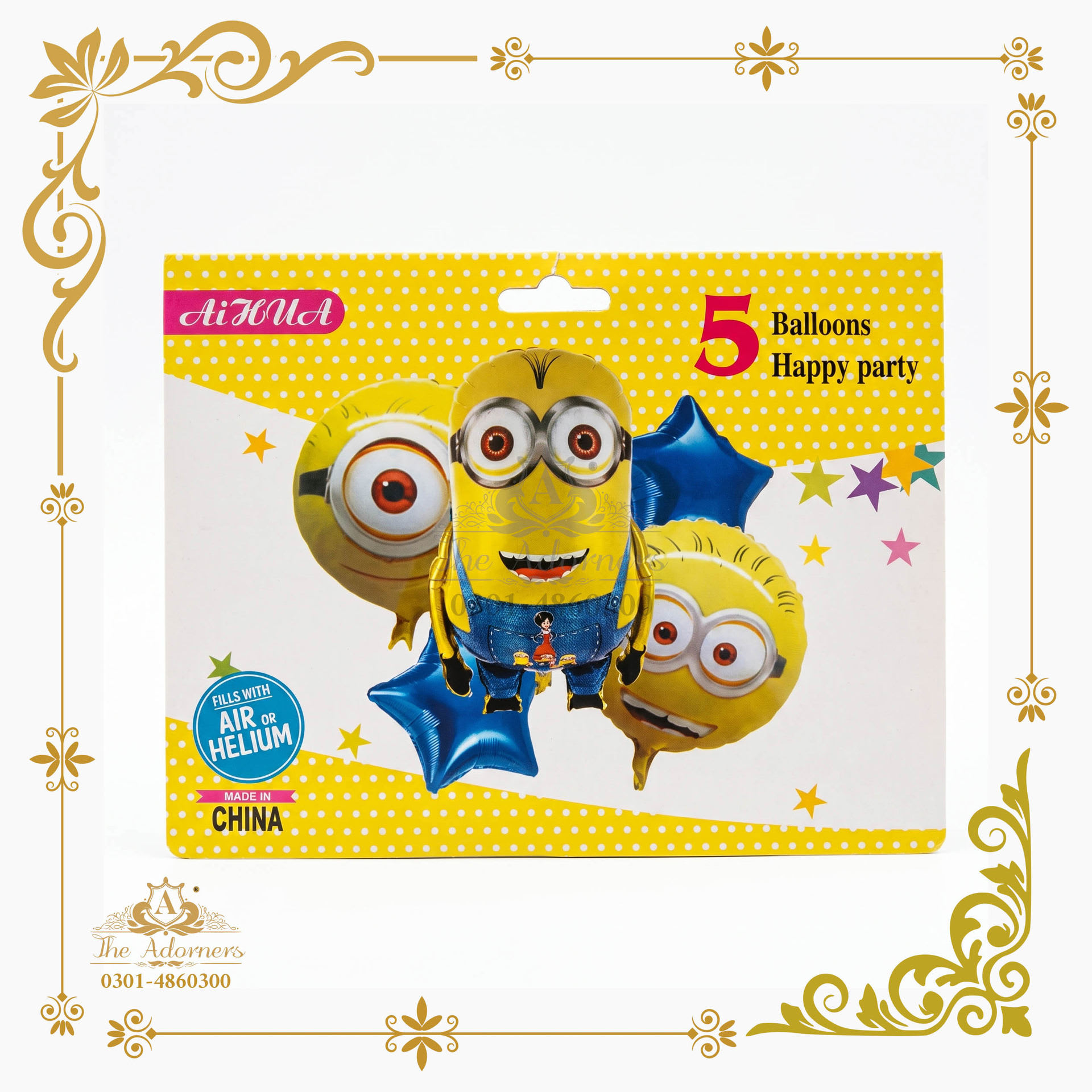Minions Character Balloon Set - Yellow & blue