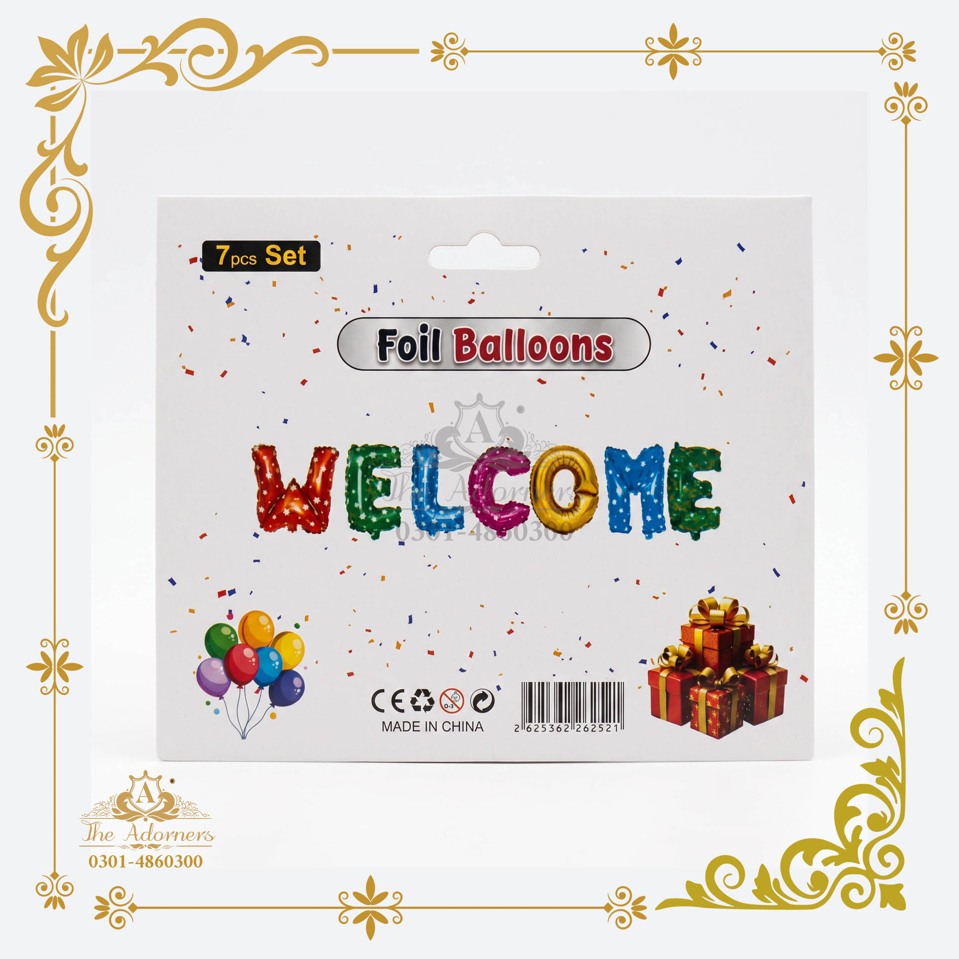 Welcome Letter Banner - Multicolour polka dot - 7 pcs