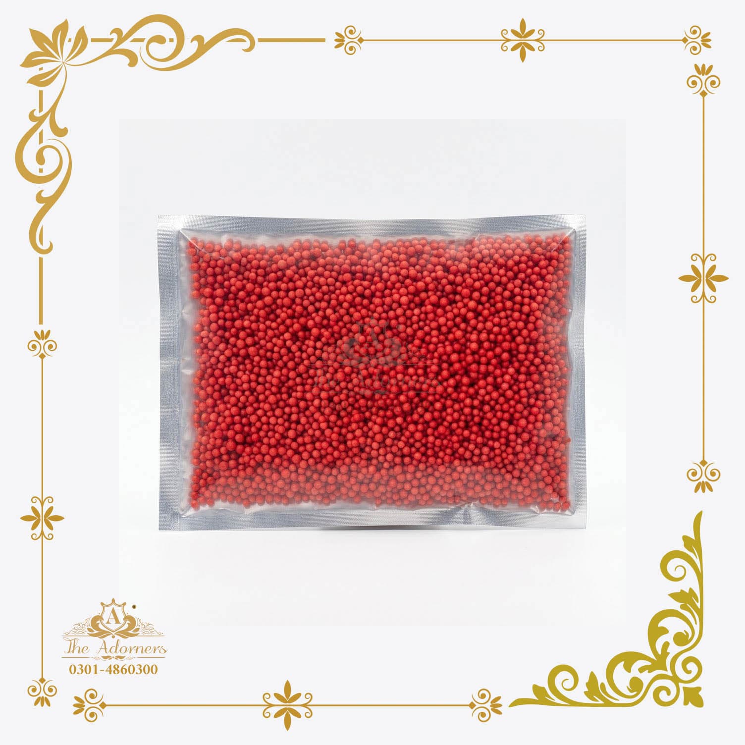 Foam Beads Filler Pouch - Red - 1 pouch