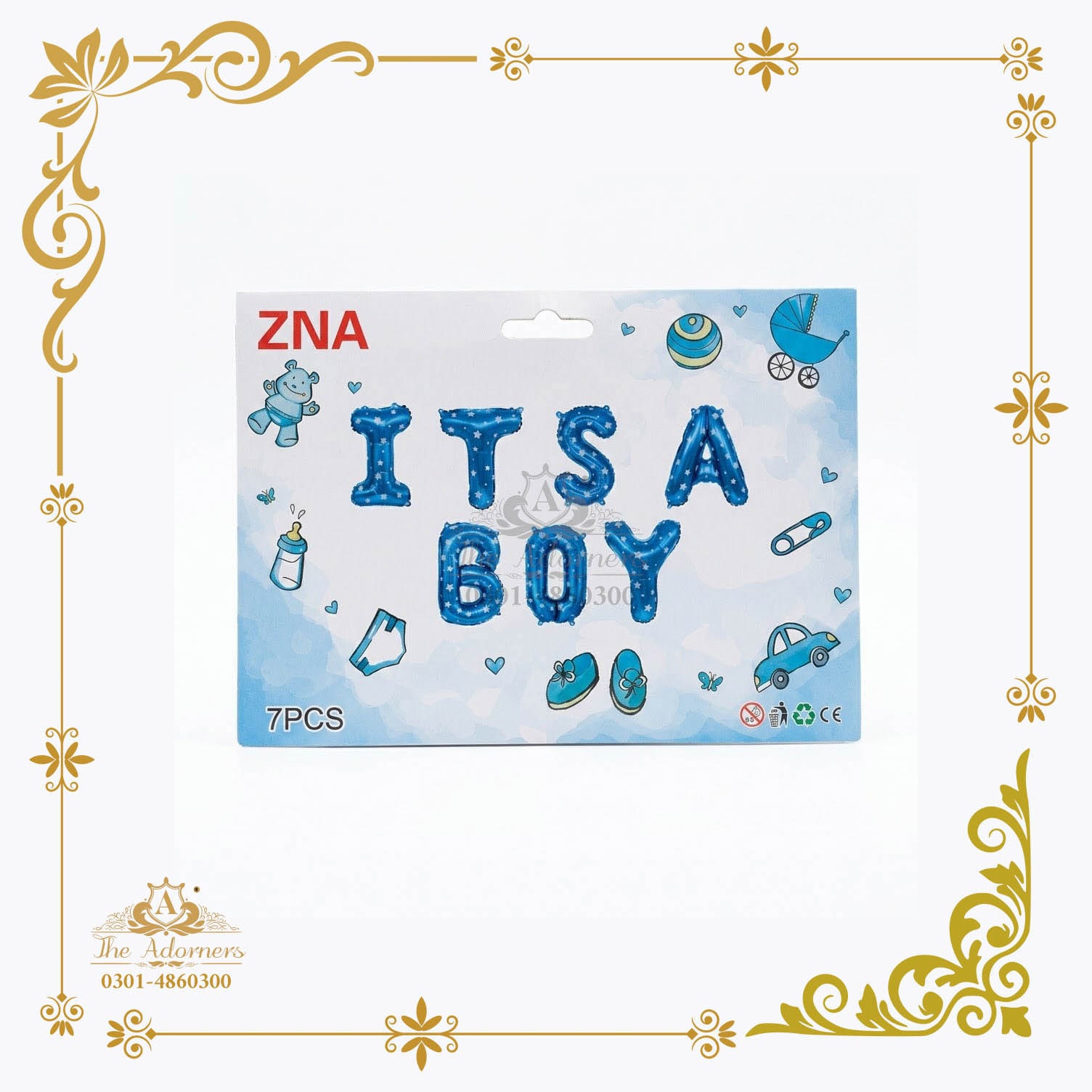 It's a Boy Letter Set - Blue with stars
