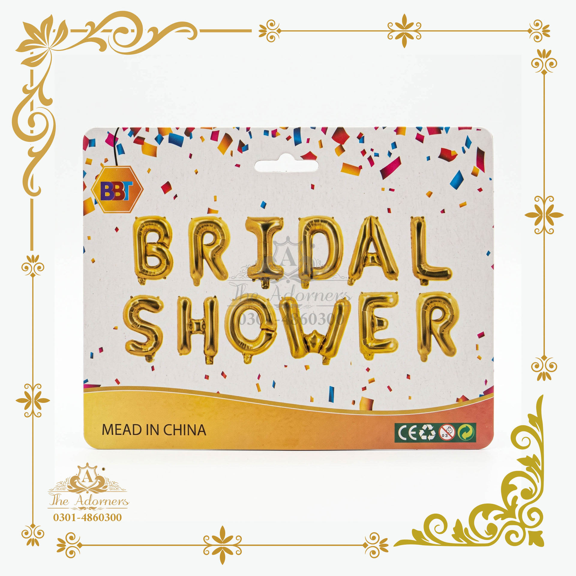 Bridal Shower Letter Banner - Gold