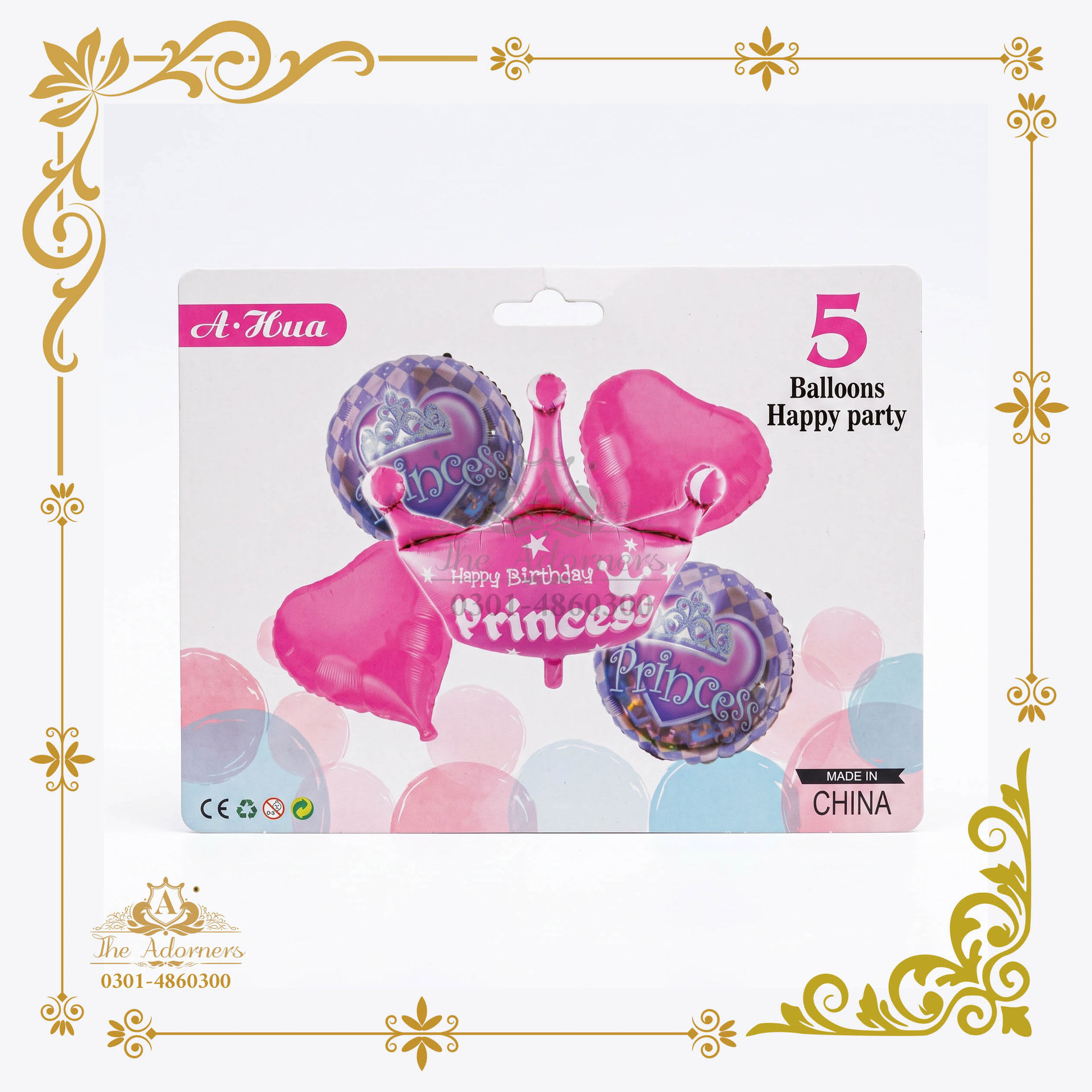 Happy Birthday Princess Crown Set - Pink