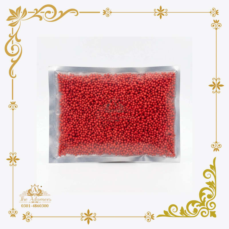 Foam Beads Filler Pouch red - The Adorners, Lahore