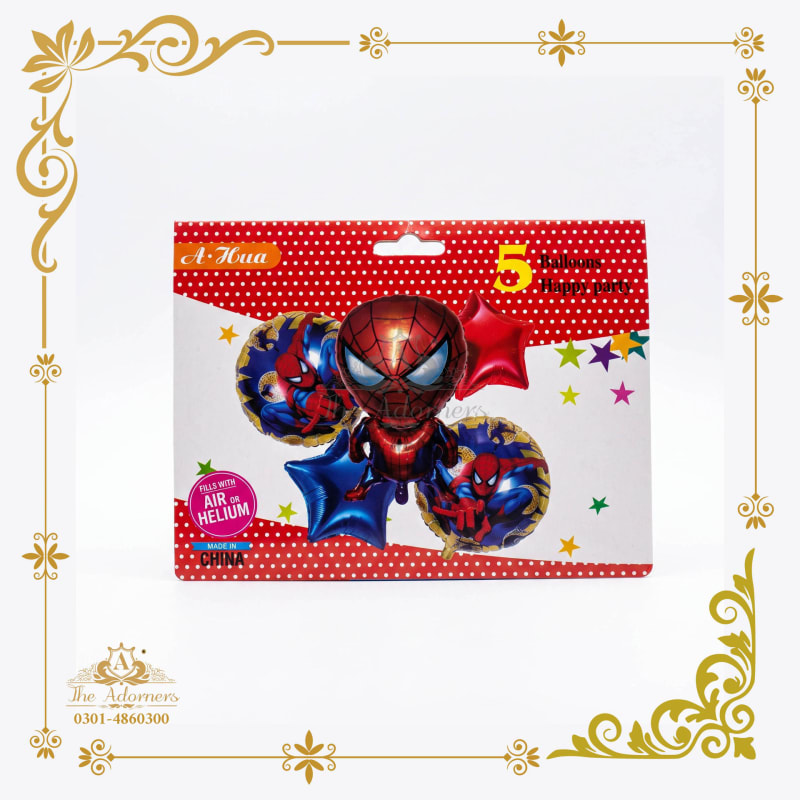 Spiderman Character Balloon Set red & blue - The Adorners, Lahore