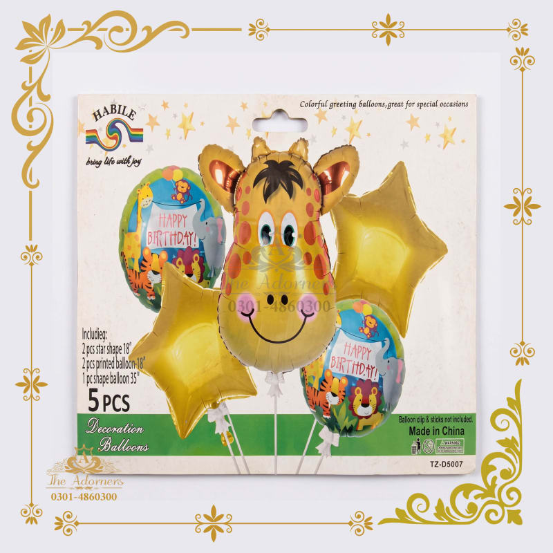 Giraffe Face Decoration Set yellow & gold - The Adorners, Lahore