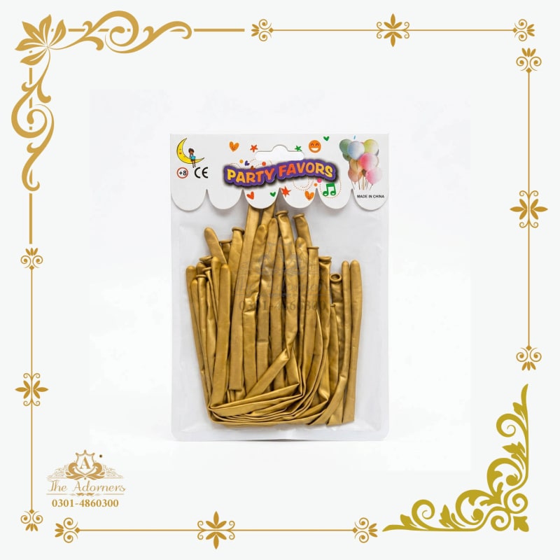 Long Modelling / Twisting Balloons gold - The Adorners, Lahore