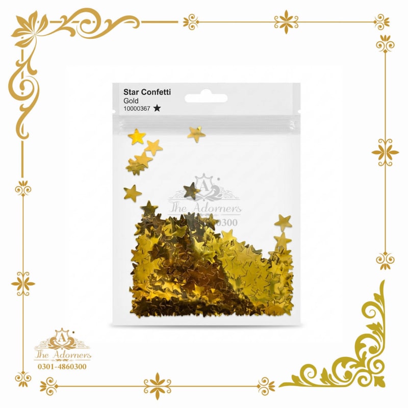 Foil Star Confetti Pouch gold - The Adorners, Lahore