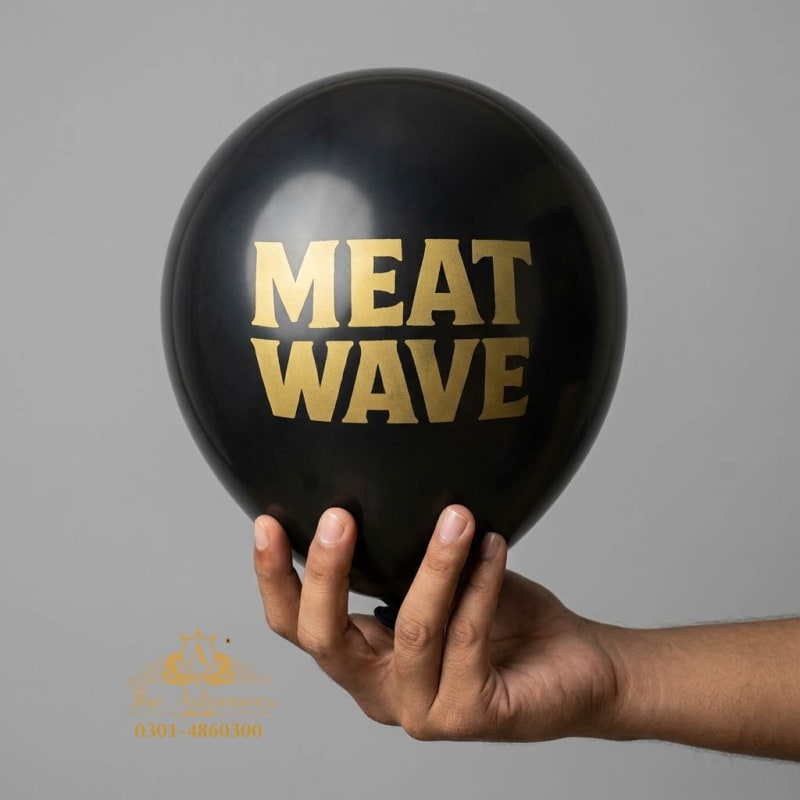 Printed balloons for Meat Wave