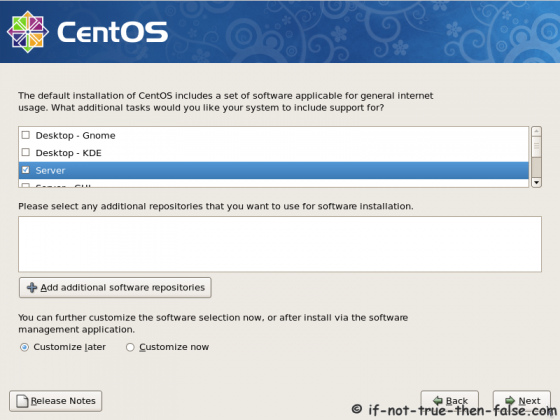 CentOS 5.9 Select installation type