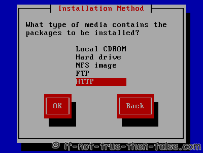 Select Network Installation Method