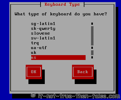 Select keyboard type