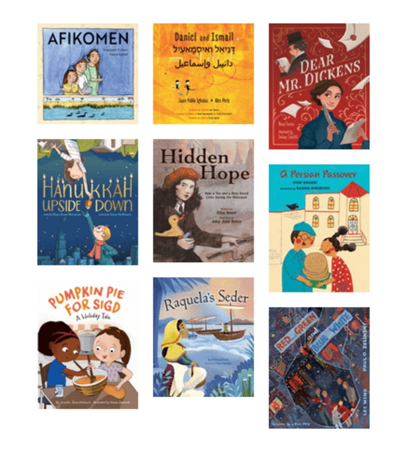 An array of colorful picture book covers.