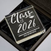 Personalised Class Of Graduation Glass Keepsake