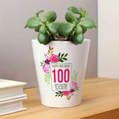 Personalised 100th Birthday Plant Pot
