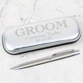 Personalised Groom Pen & Box Set