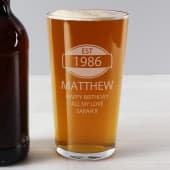 Established Year Personalised Pint Glass Product Image