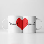 Personalised Love Heart Mug