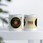 Personalised 60th Birthday Retro Record Mug