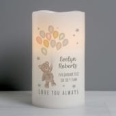 Personalised Teddy & Balloons Nightlight LED Candle Product Image