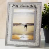 Crystal Border 25th Anniversary 5x7 Photo Frame Product Image