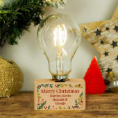 Personalised Christmas Foliage Light Bulb