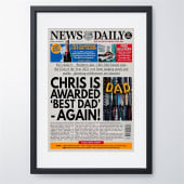 Personalised "Father's Day" Newspaper Front Page Product Image