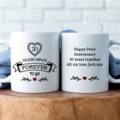 Personalised 30 Years Down Forever to Go Mug