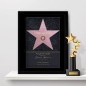 Personalised Framed Walk of Stars Print