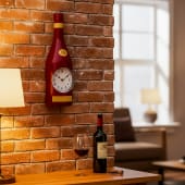 Wine Bottle Wall Clock