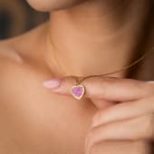 Heart Birthstone Necklace Product Image