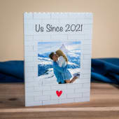 Personalised "Us Since…" LEGO® Brick Photo Upload Blocks