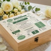 Personalised (1st) Wedding Anniversary (Paper) - Day You Were Married Chart Keepsake Box Product Image