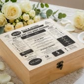 Personalised (6th) Wedding Anniversary (Iron) - Day You Were Married Chart Keepsake Box Product Image