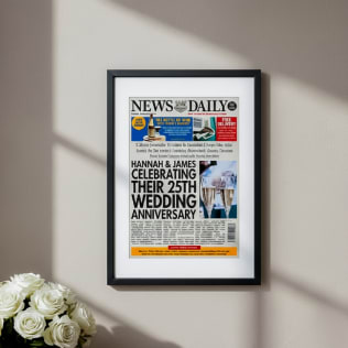 Personalised "Anniversary" Newspaper Front Page Product Image