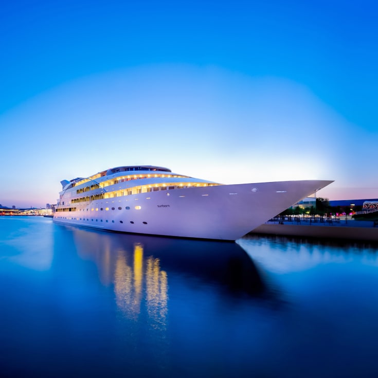 Executive Yacht Overnight Stay with Dinner and Wine on the Sunborn product image