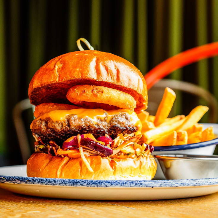 Gourmet Burger Meal and Craft Beer for Two product image