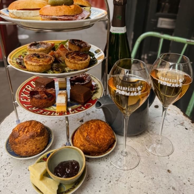 Cheese Afternoon Tea for Two at Champagne + Fromage London product image