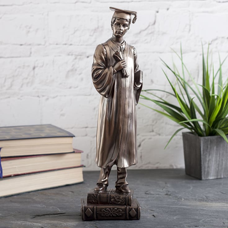 The Gift Experience Men's Bronze Graduation Figurine - Graduate Gifts For Him