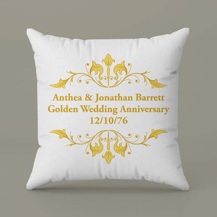 Personalised Golden Anniversary Cushion product image