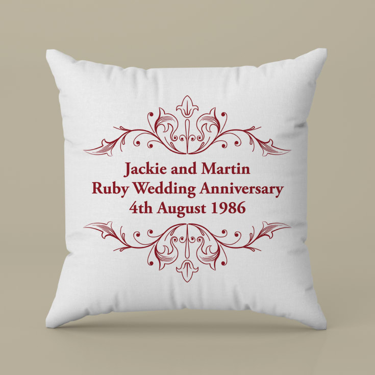 Personalised Ruby Anniversary Cushion product image