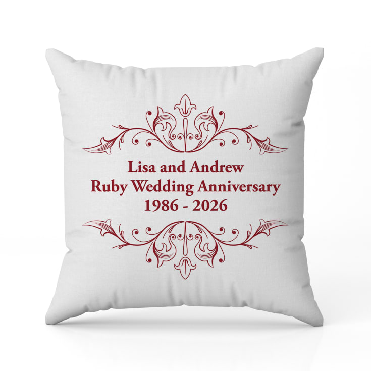 Personalised Ruby Anniversary Cushion product image